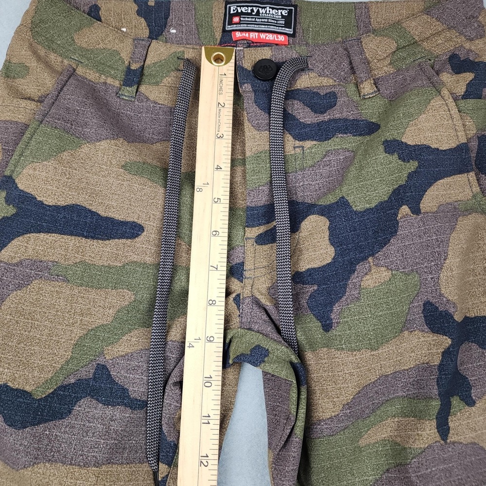 686 Everywhere Chino Pants Mens 28x30 Green Camo Slim Fit Nylon Stretch Casual - Picture 6 of 11